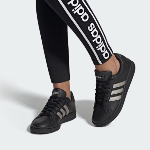 adidas grand court silver